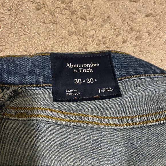 Abercrombie & Fitch Medium Wash Skinny Jeans 30/30 - Picture 5 of 5